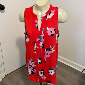 Stitch Fix Market & Spruce Red Floral Sleeveless Top